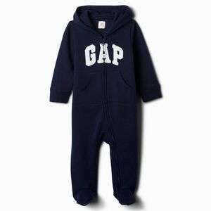 Baby Gap Logo sweatsuit one piece bear  6-12 months Navy